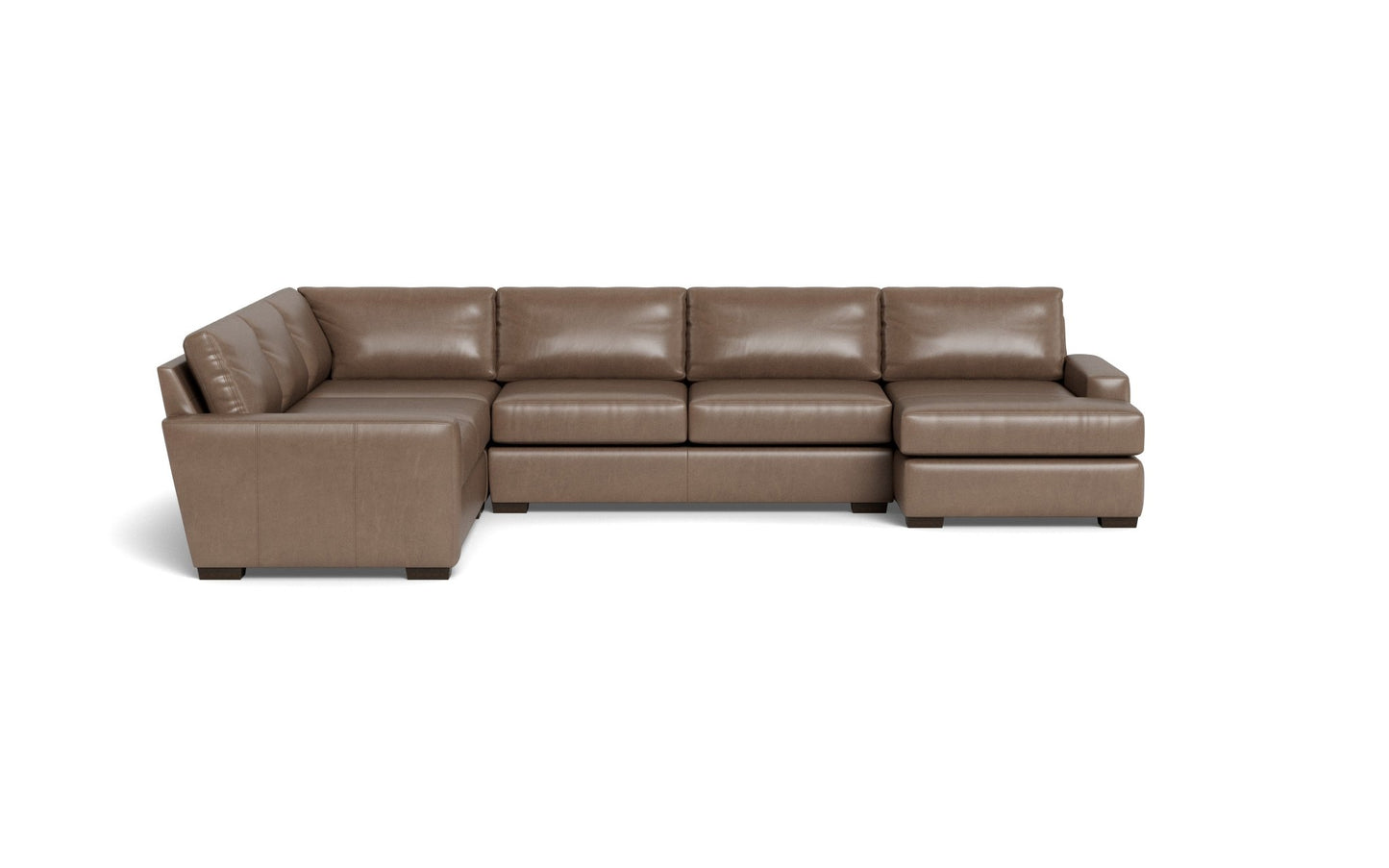 Mas Mesa Leather Corner Sectionals w. Right Chaise