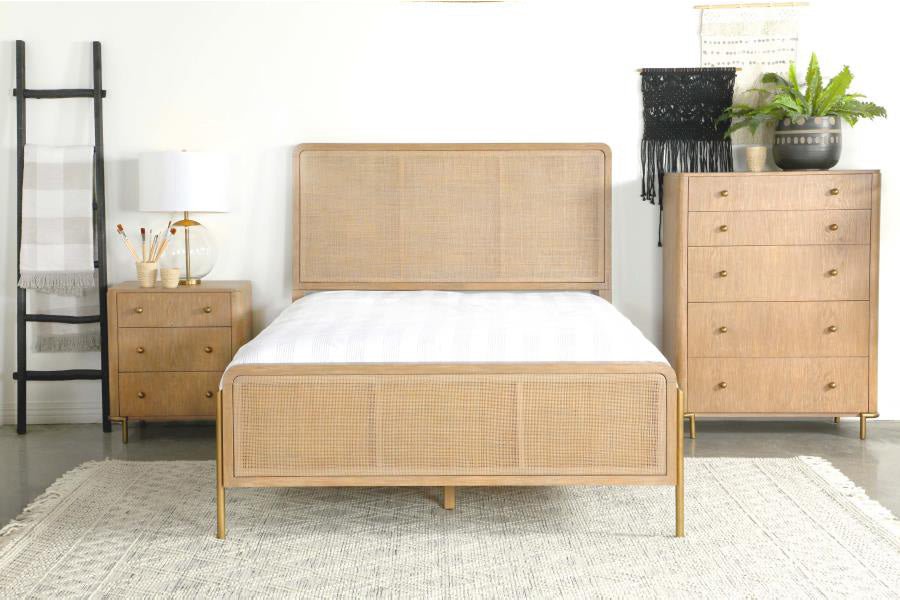 Arianna Sand Rattan Queen Bed -