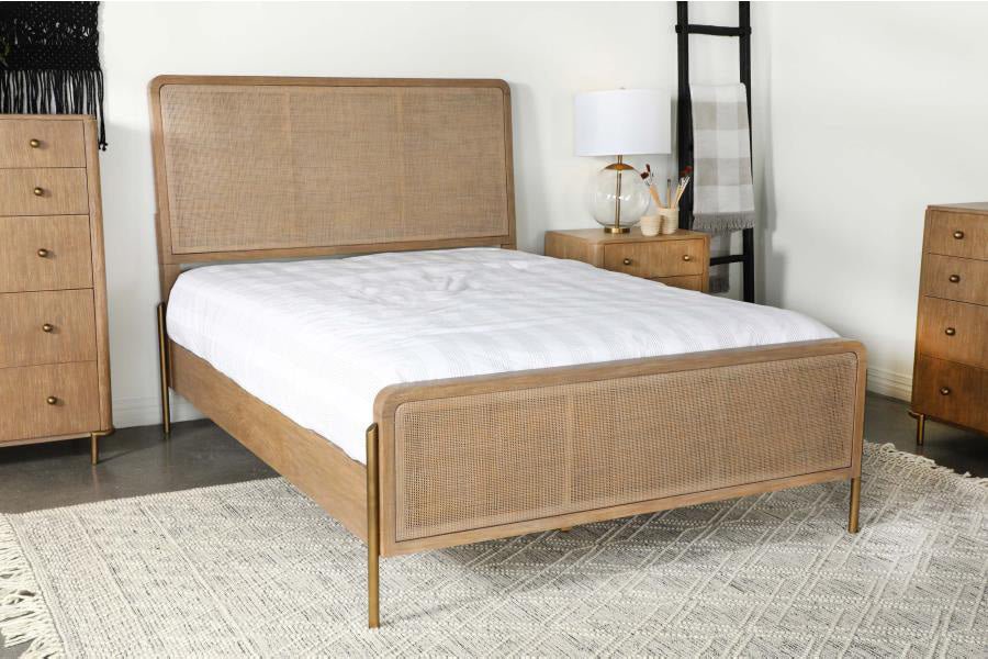 Arianna Sand Rattan Queen Bed -