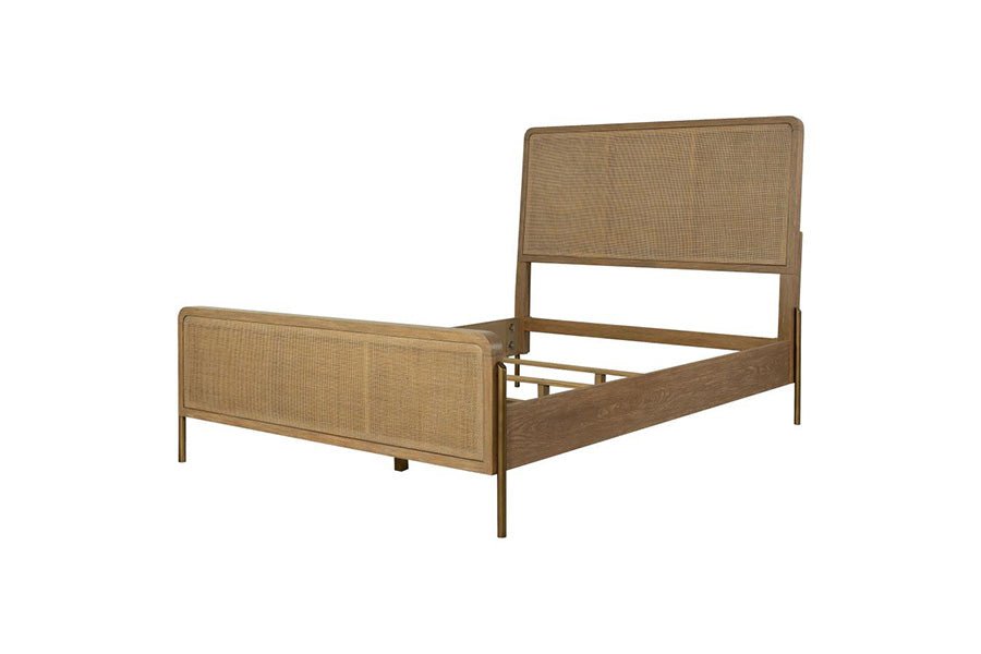 Arianna Sand Rattan Queen Bed -