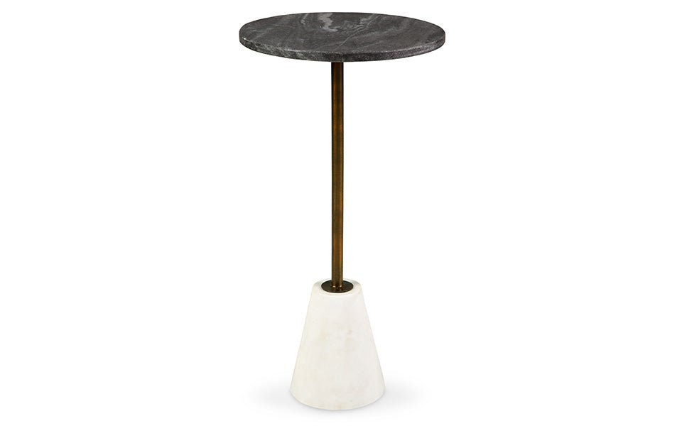 Cary B/W Marble Accent Table