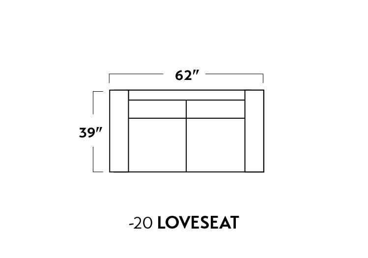 Track 62" Leather Loveseat -