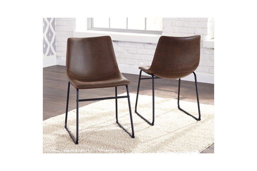 Two-tone Brown Dining Upholstered Side Chairs (Set of 2)
