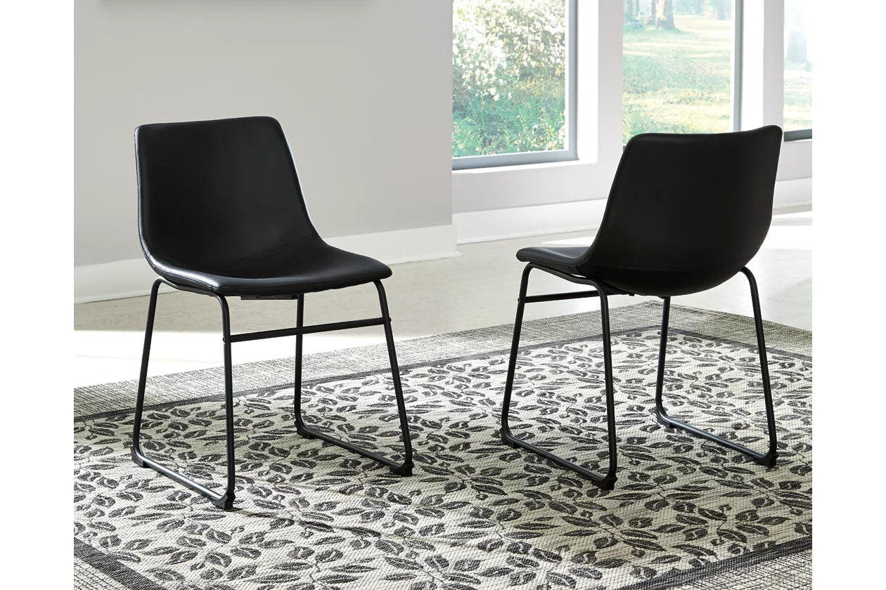 Black Dining Upholstered Side Chair (Set of 2)