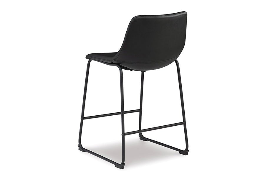 Black Upholstered Counter Stools (Set of 2)