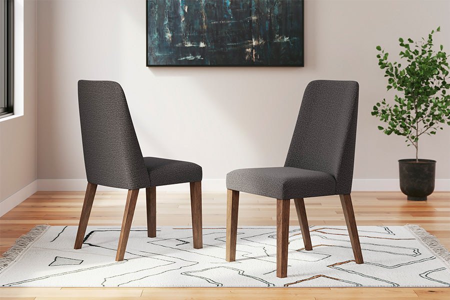 Lynn Charcoal Dining Chairs (Set of 2)