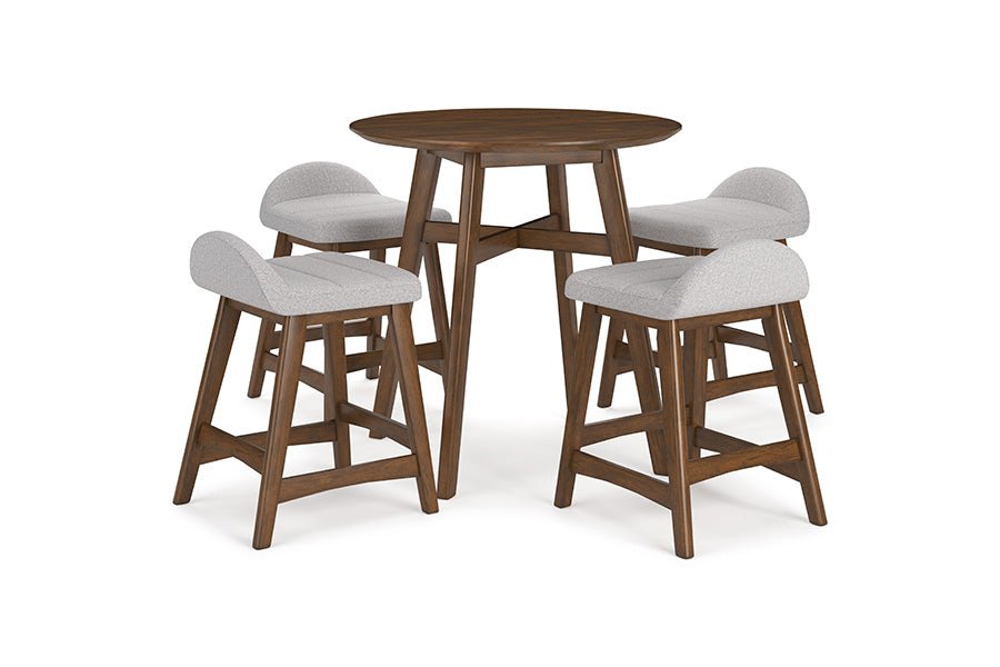 Lynn Gray Upholstered Counter Stools (Set of 2) -