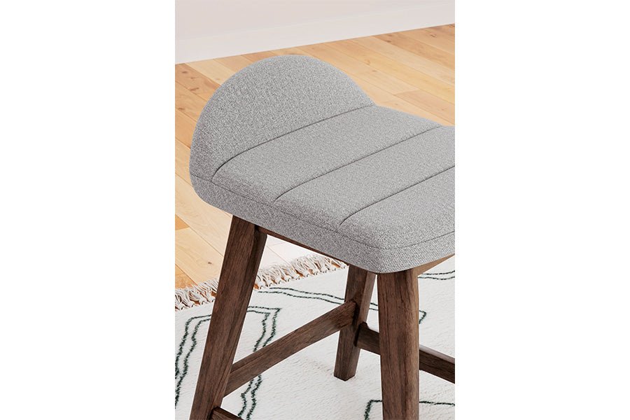 Lynn Gray Upholstered Counter Stools (Set of 2)