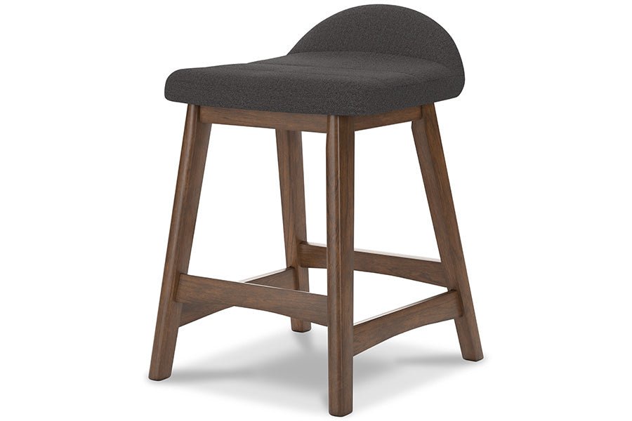 Lynn Charcoal Upholstered Counter Stools (Set of 2) -