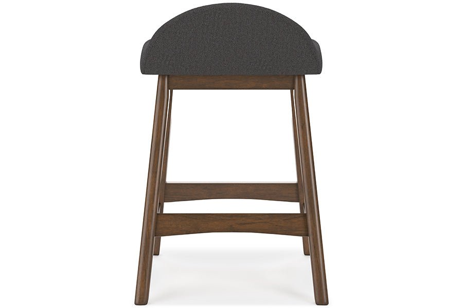 Lynn Charcoal Upholstered Counter Stools (Set of 2) -