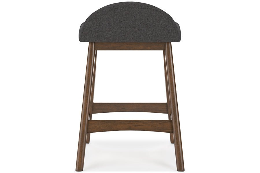 Lynn Charcoal Upholstered Counter Stools (Set of 2)