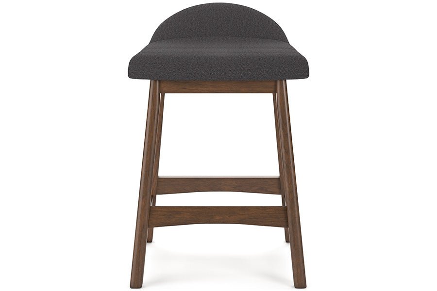 Lynn Charcoal Upholstered Counter Stools (Set of 2) -