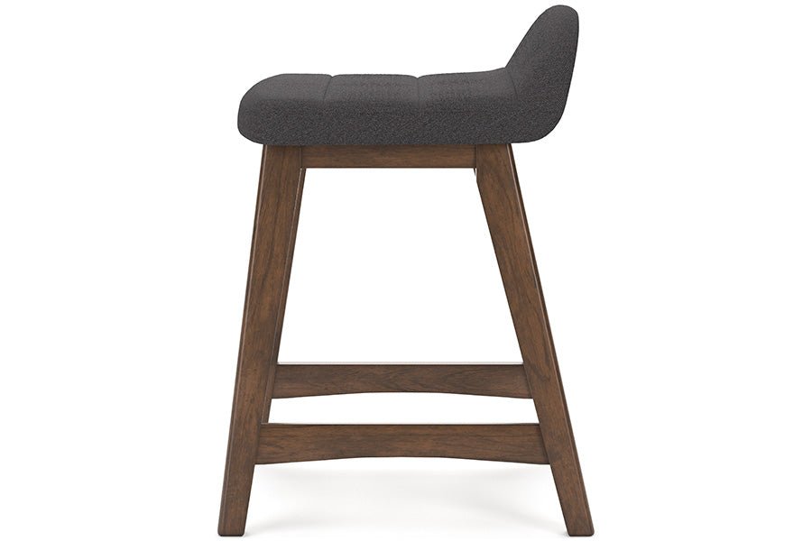 Lynn Charcoal Upholstered Counter Stools (Set of 2) -