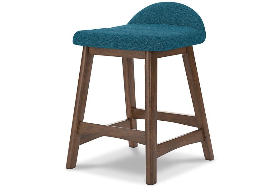 Lynn Blue Upholstered Counter Stools (Set of 2)