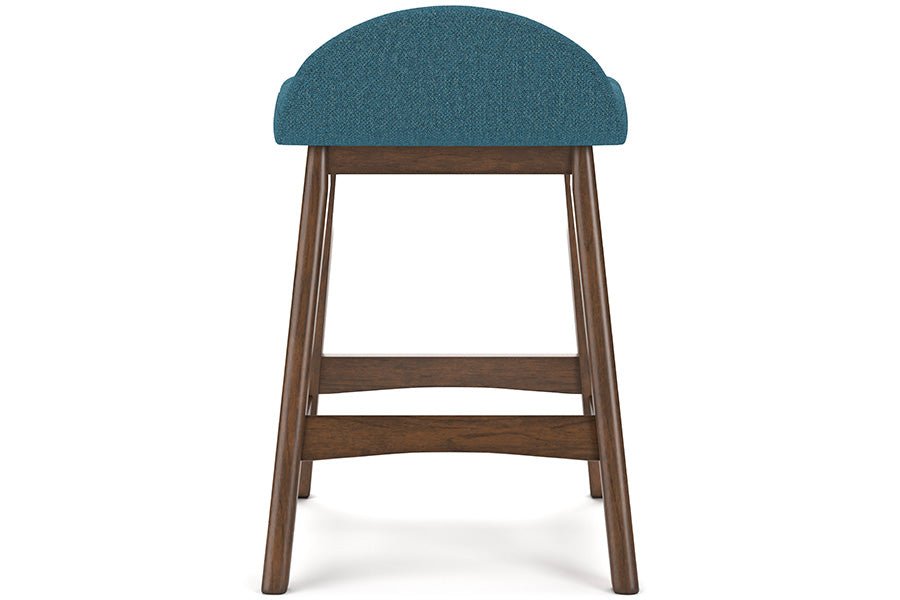 Lynn Blue Upholstered Counter Stools (Set of 2)