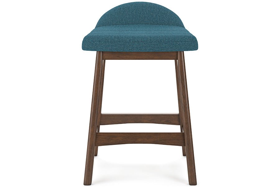 Lynn Blue Upholstered Counter Stools (Set of 2)