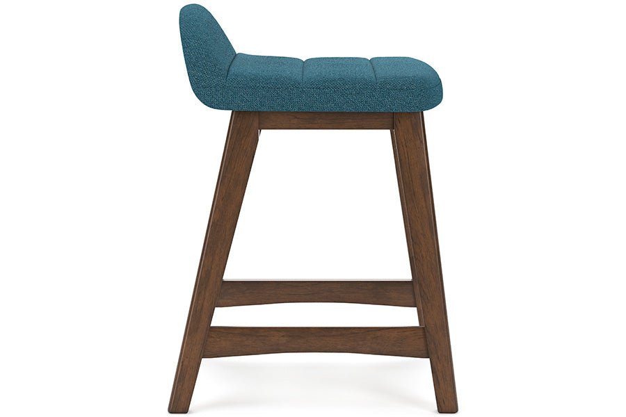 Lynn Blue Upholstered Counter Stools (Set of 2) -