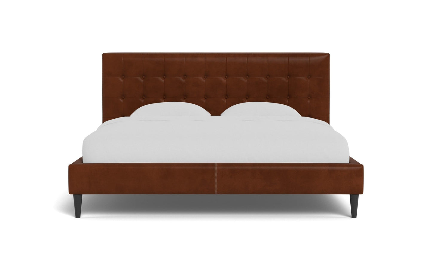 Wallace Queen Tufted Leather Bed