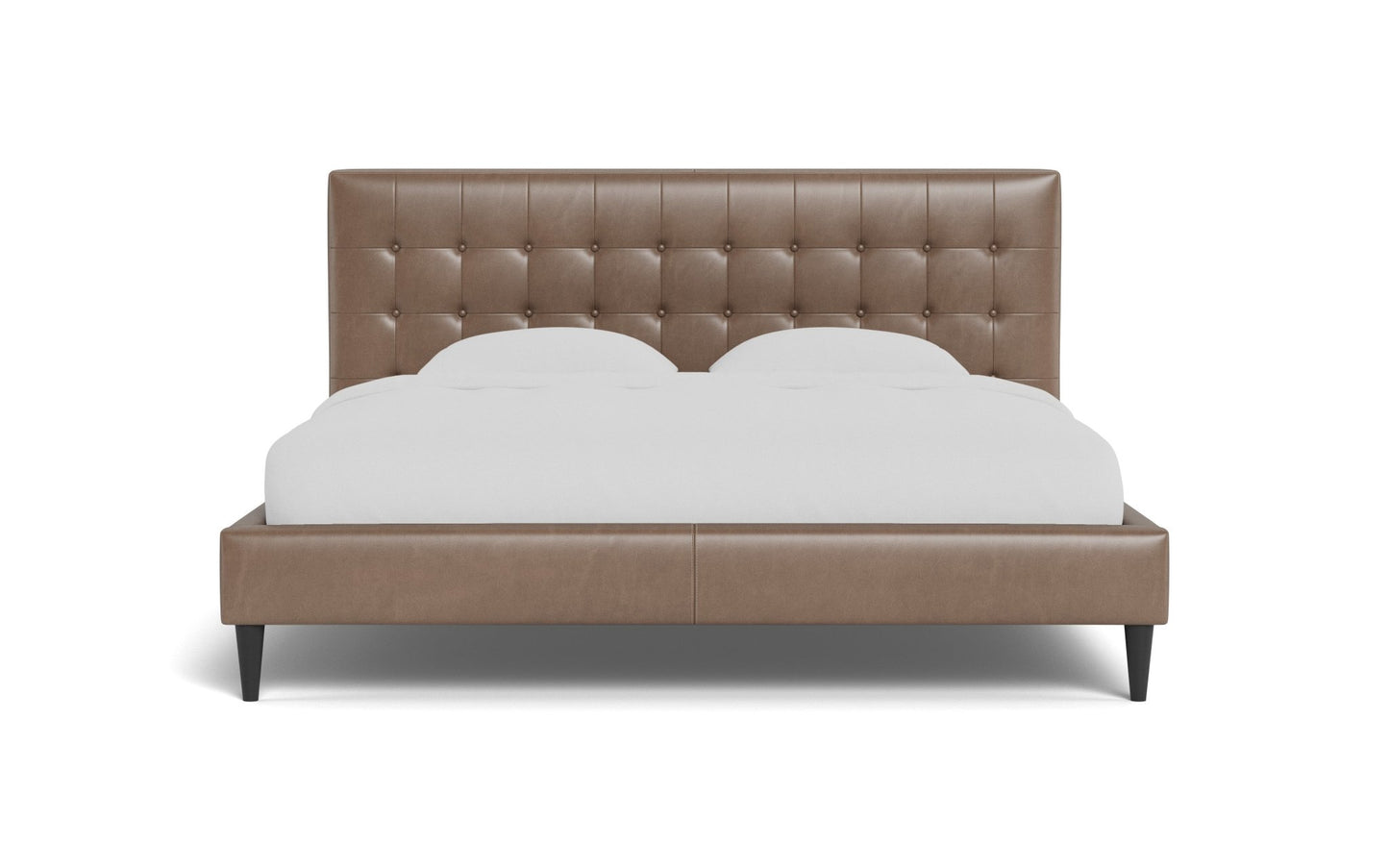 Wallace Queen Tufted Leather Bed