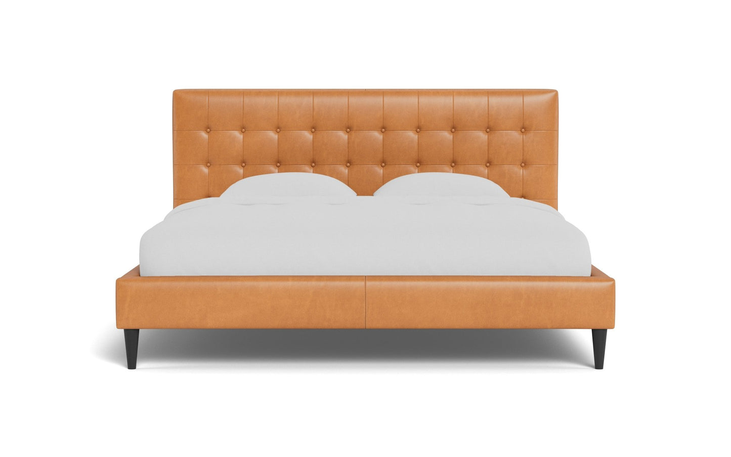 Wallace King Tufted Leather Bed