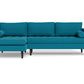 Ladybird Left Chaise Sectional - Bella Peacock