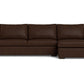 Mesa Leather Right Chaise Sectional