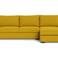 Mesa Right Chaise Sectional - Bella Gold