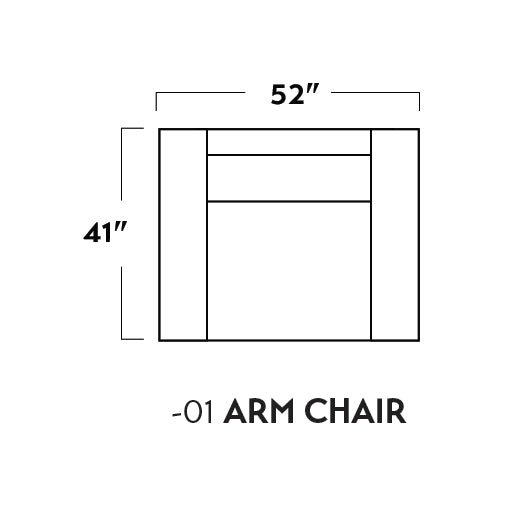 Mesa 52" Leather Arm Chair -