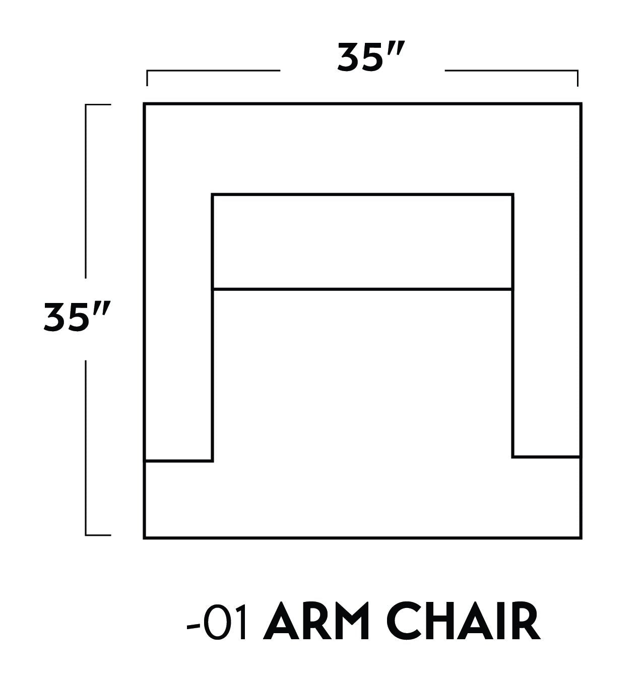 Rainey 35" Leather Arm Chair -