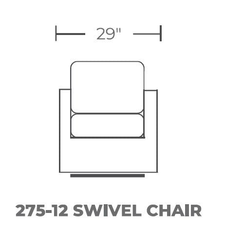 Crestview Swivel Arm Chair - Elliot French Blue