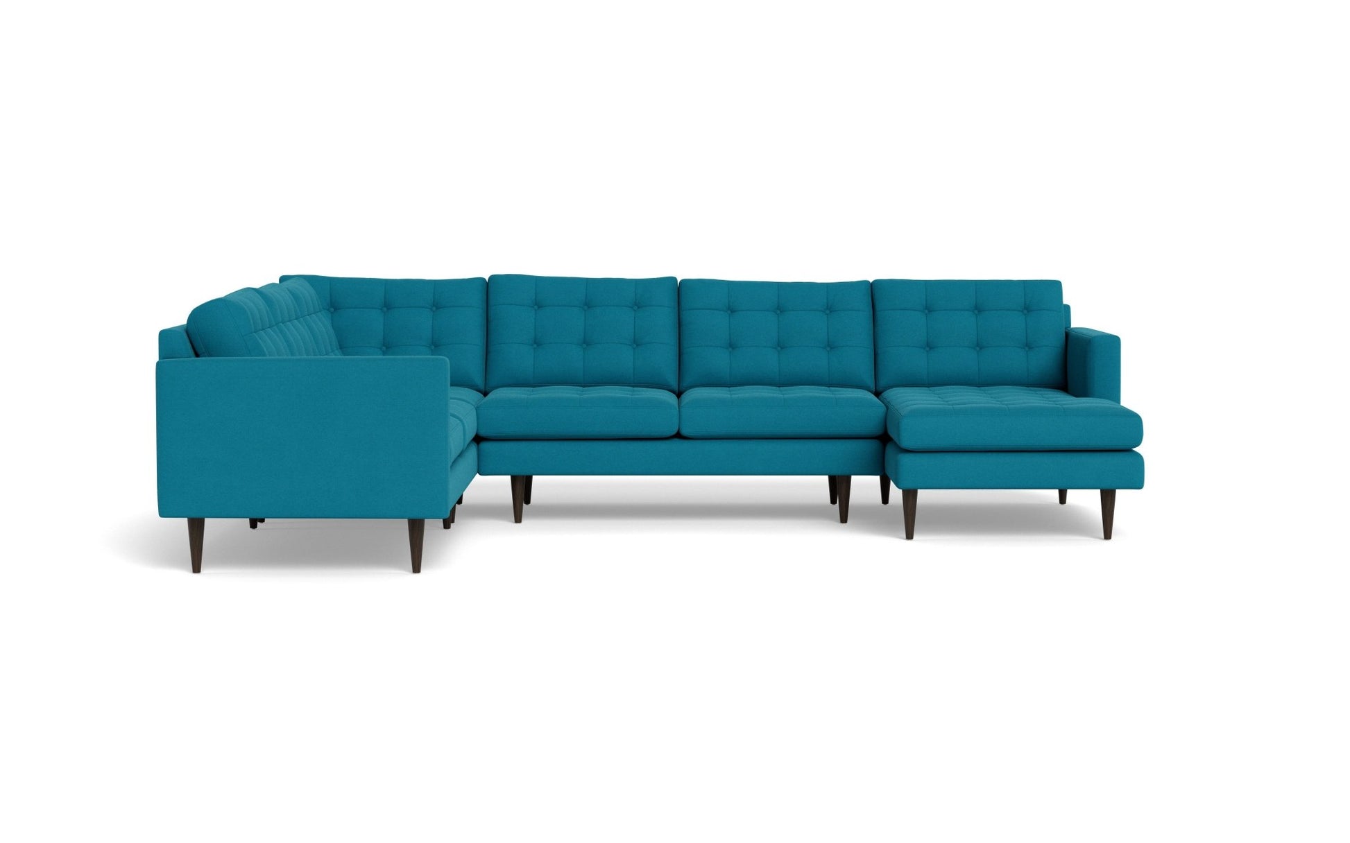 Wallace Corner Sectional w. Right Chaise - Bella Peacock