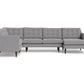 Wallace Corner Sectional w. Right Chaise - Villa Platinum