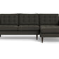 Wallace Right Chaise Sectional - Bella Smoke