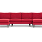 Wallace Untufted U Sectional - Bennett Red