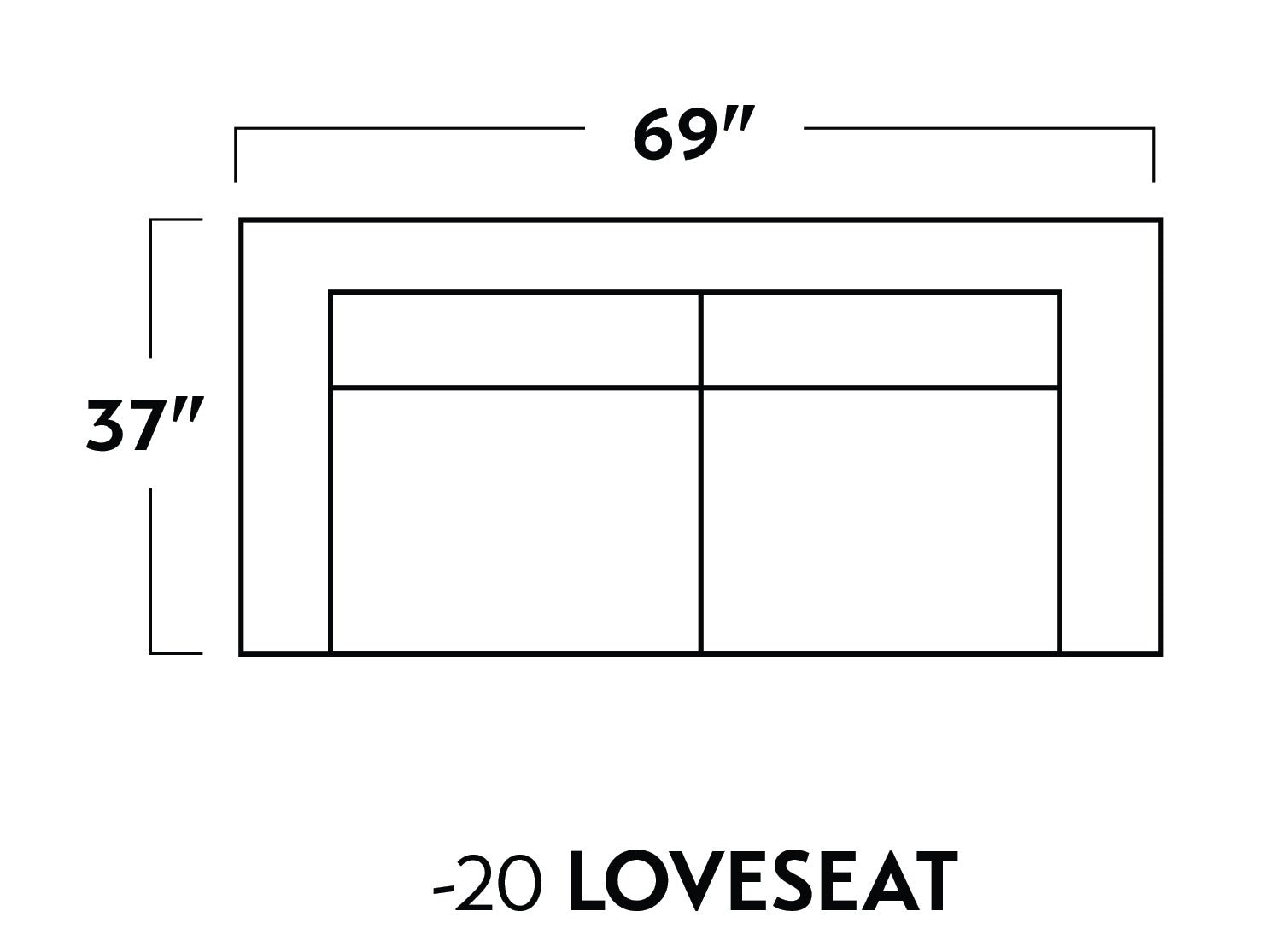 Wallace 69" Leather Untufted Loveseat -