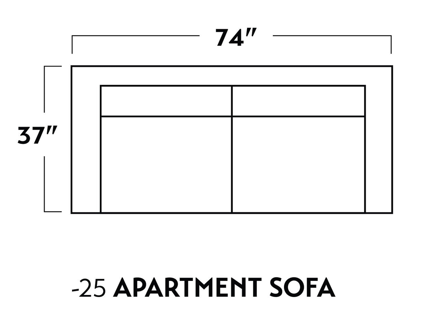 Wallace 74" Leather Apartment Sofa -