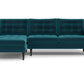 Wallace Left Chaise Sectional - Superb Peacock