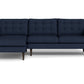 Wallace Left Chaise Sectional - Sugarshack Navy