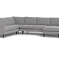 Wallace Untufted Corner Sectional w. Right Chaise - Villa Platinum