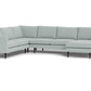 Wallace Untufted Corner Sectional w. Right Chaise - Peyton Light Blue