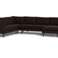 Wallace Untufted Corner Sectional w. Right Chaise - Bella Chocolate