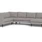 Wallace Untufted Corner Sectional w. Right Chaise - Merit Graystone