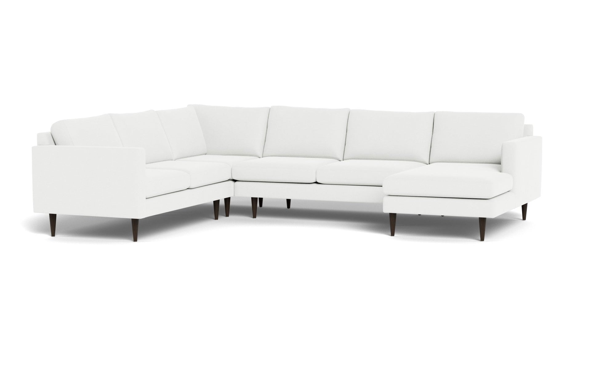 Wallace Untufted Corner Sectional w. Right Chaise - Bella White