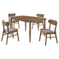 Dora 63" Oval Walnut Dining Table Set