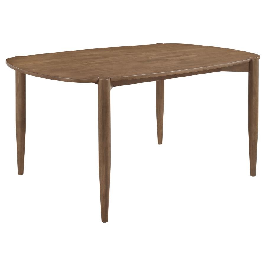 Dora 63" Oval Walnut Dining Table Set -