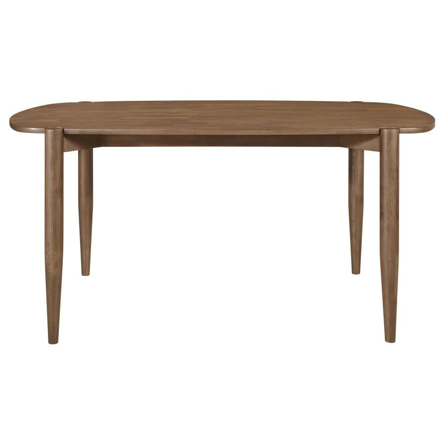 Dora 63" Oval Walnut Dining Table Set -