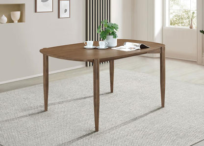 Dora 63" Oval Walnut Dining Table -