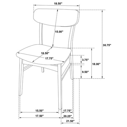 Dora Walnut Dining Chairs (Set of 2) -