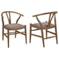 Dana Walnut Wishbone Dining Chairs (Set of 2)