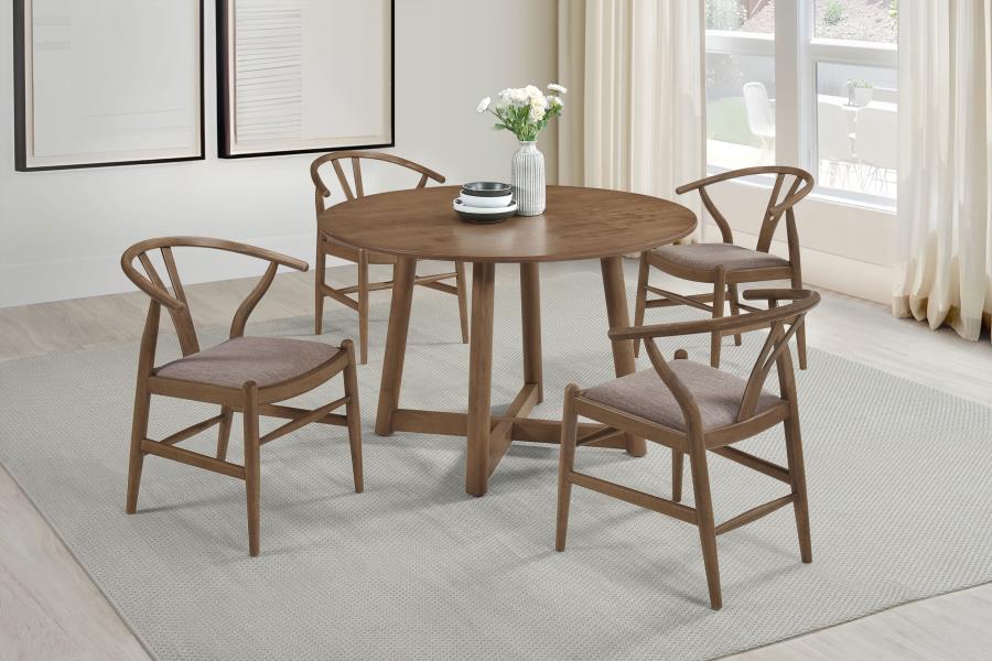 Dana Walnut Wishbone Dining Chairs (Set of 2)